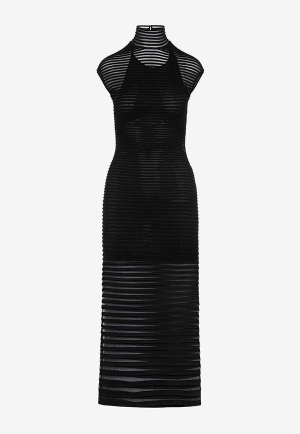 Semi-Transparent Midi Dress