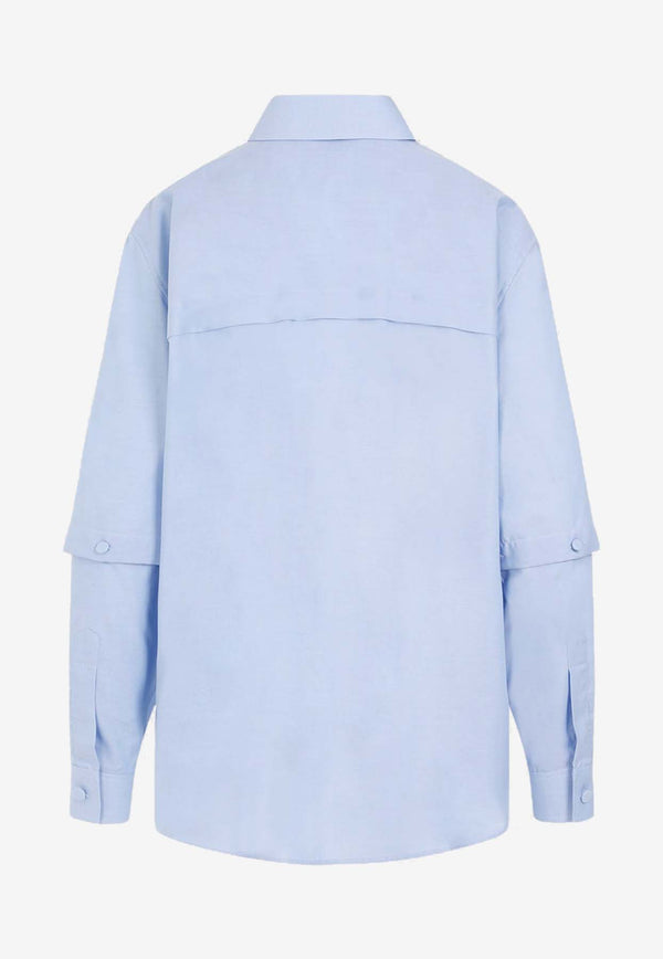 Guci Oxford Shirt-Sky Blue-4910 سماء زرقاء