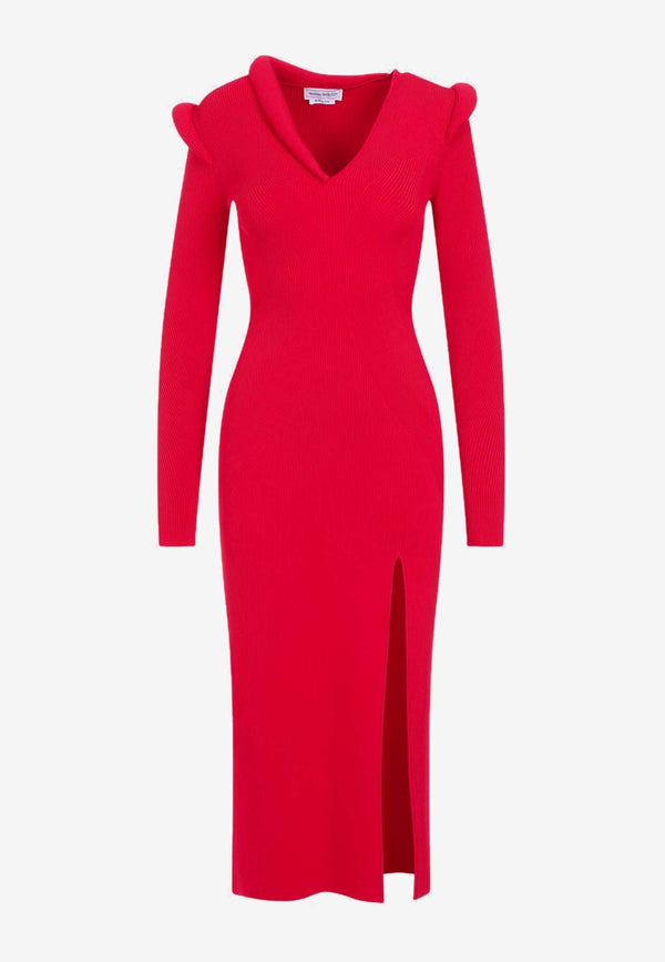 فستان ألكسندر ماكوين فيسكوز - أحمر ويلزي - 6040 أحمر ويلزي