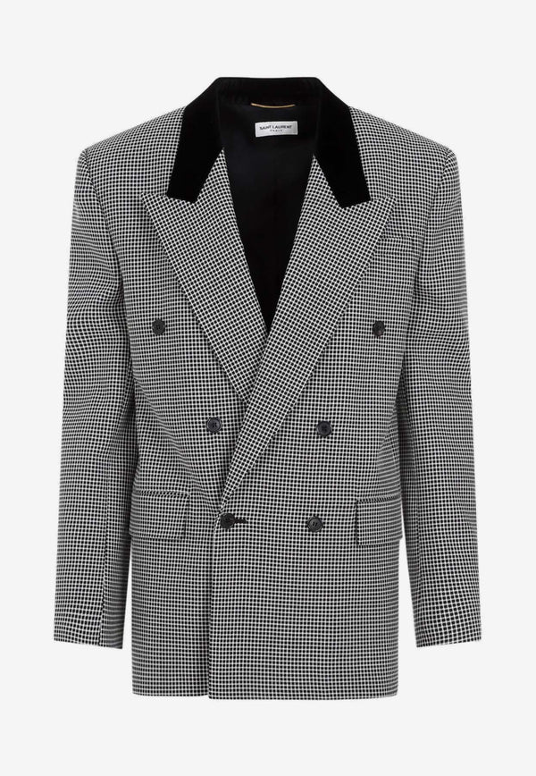 Chesterfield Checked Blazer in Wool