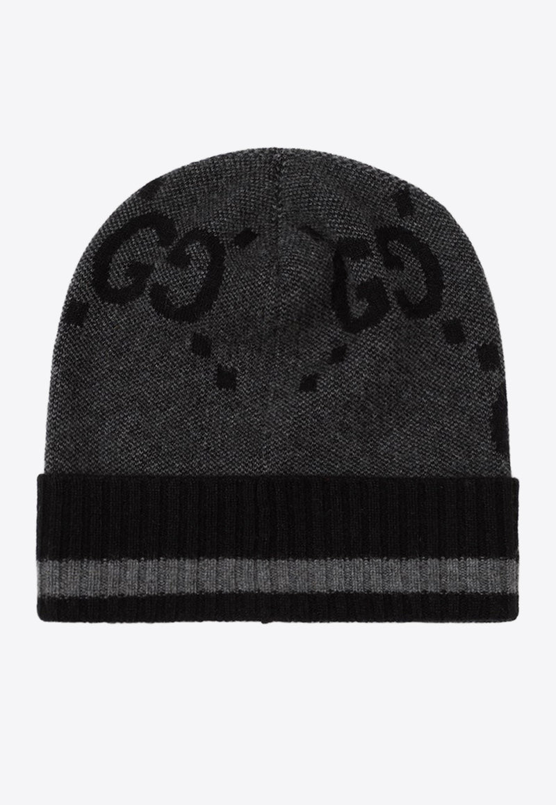 قبعة صغيرة من الكشمير بشعار GG