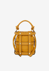 Salvatore Ferragamo Small Cage Bucket Bag in Calf Leather Mustard 211488 F CAGE SMALL 757946 LANGUR
