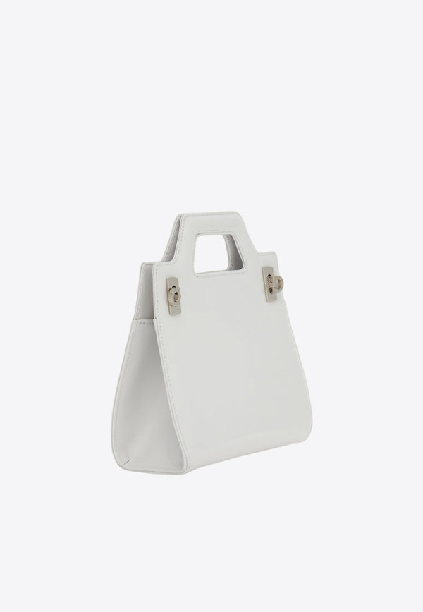 Salvatore Ferragamo Mini Wanda Top Handle Bag White 213485 WANDA MINI 760546 OPTIC WHITE