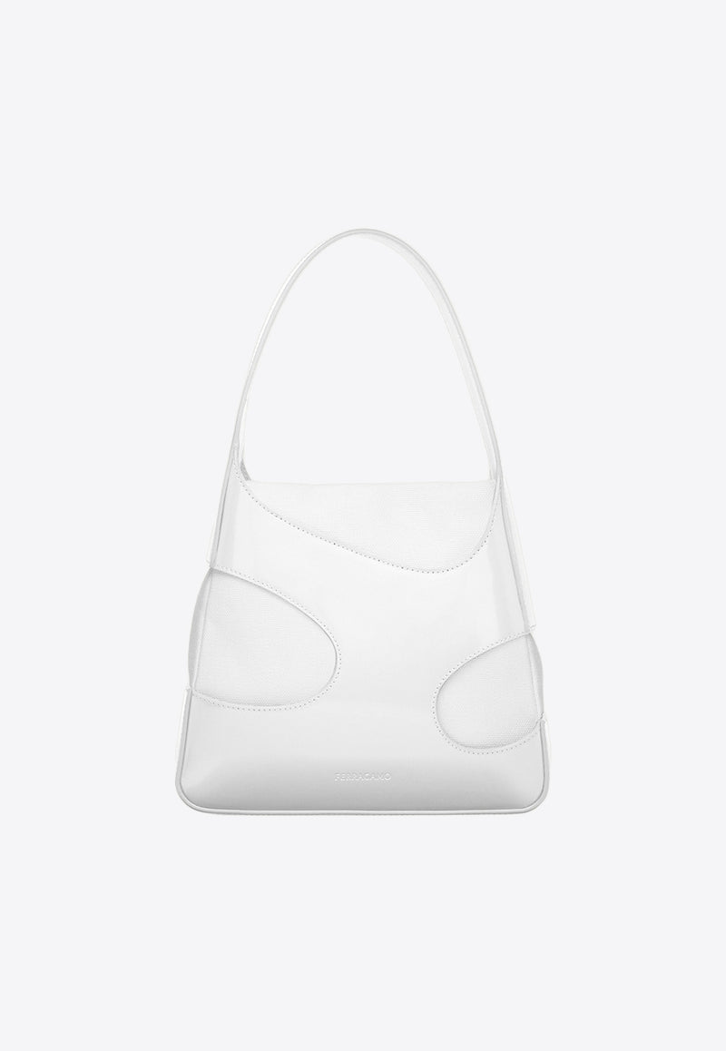 Salvatore Ferragamo Small Cut-Out Top Handle Bag white 213487 CUT OUT S 762297 OPTIC WHITE