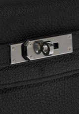 Kelly 28 Top Handle Bag in Black Togo with Palladium Hardware