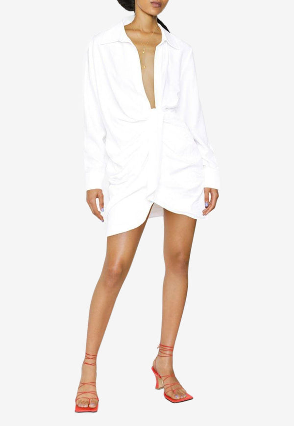 Jacquemus La Robe Bahia Mini Shirt Dress White 21H213DR0091020100