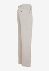 Linen Straight-Leg Pants