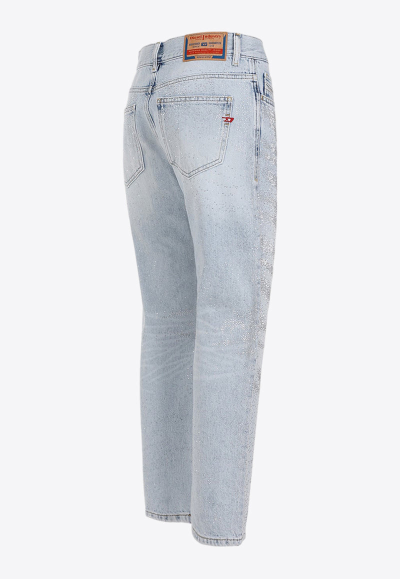 D-air Crystal Embellished Boyfriend Jeans