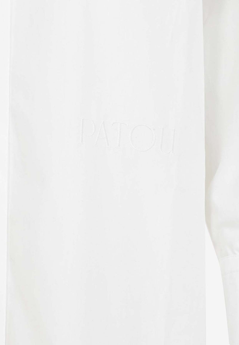 Logo-Embroidered Mini Shirt Dress