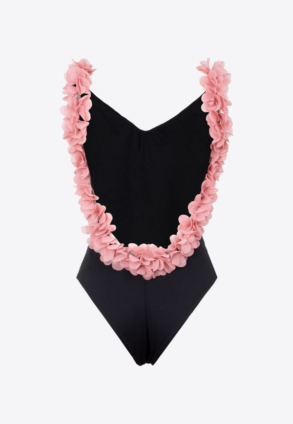 Amira One-piece Swimsuit with Floral Applique