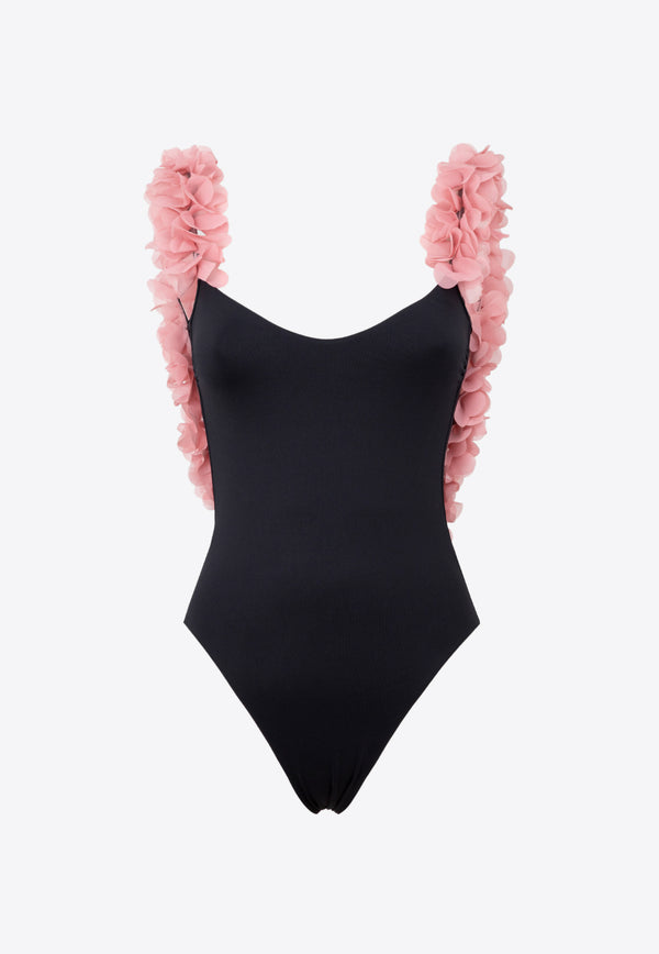 Amira One-piece Swimsuit with Floral Applique