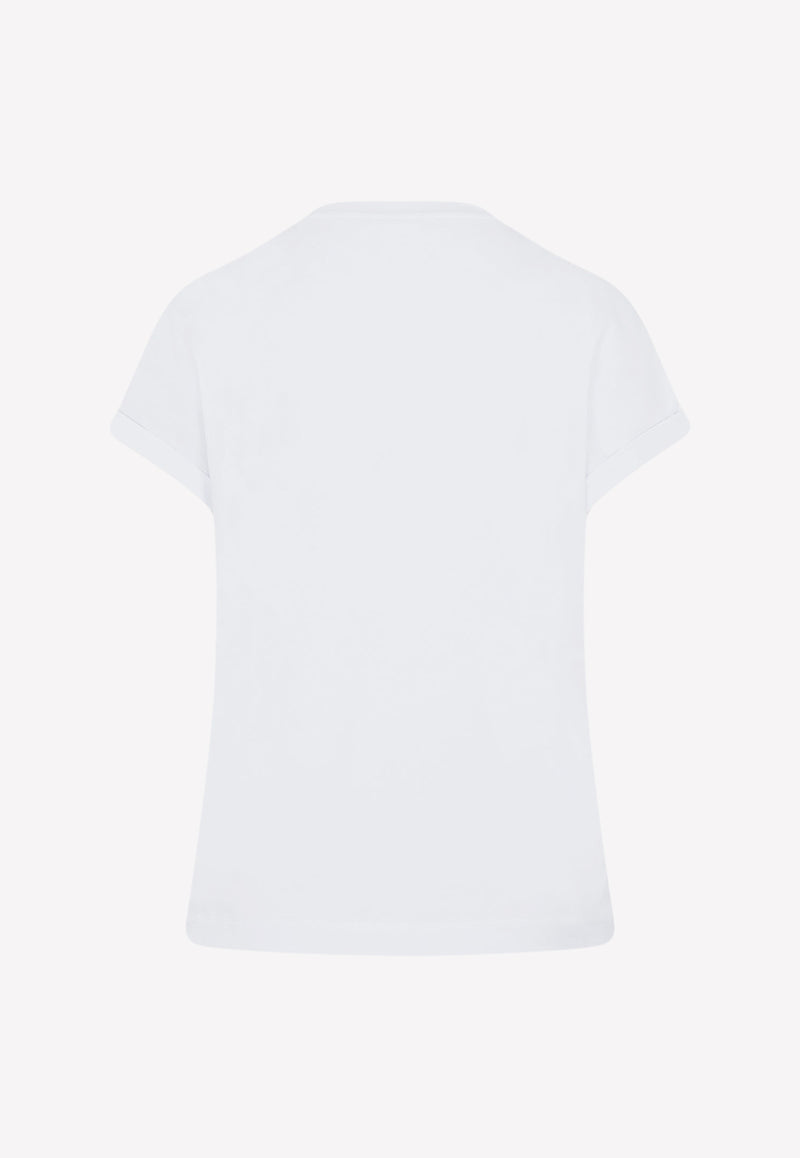 Brunello Cucinelli Crewneck Short sleeved T shirt 42241733329077 MPT18BB300 C159 BIANCO