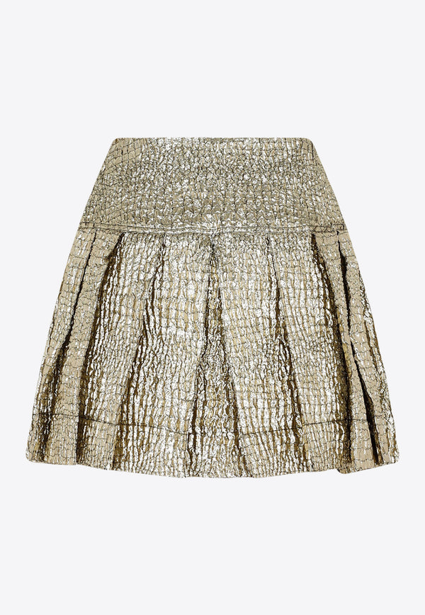 Pleated Mini Kilt With Ties Skirt