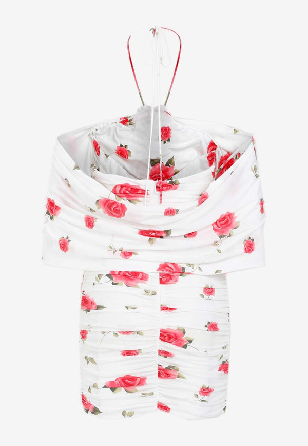 Halterneck Floral Mini Dress