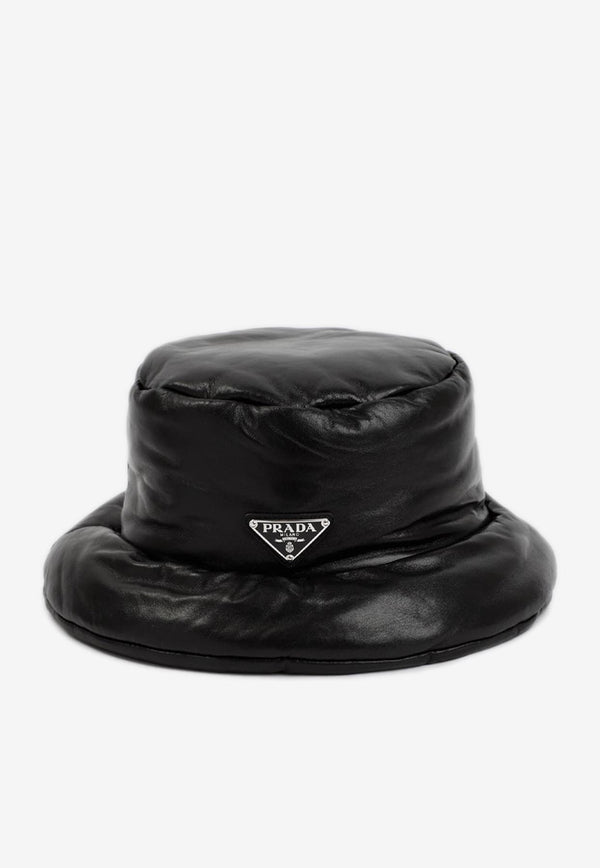 Padded Leather Bucket Hat