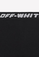 Off White Logo Band Cycling Shorts  OWHM004C99KNI001 1009 BLACK GREY