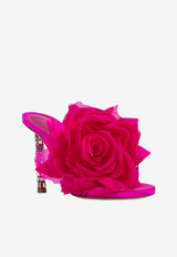 Le Silla Rose 110 Satin Sandals Pink 2466Z100G8PPSAT 533