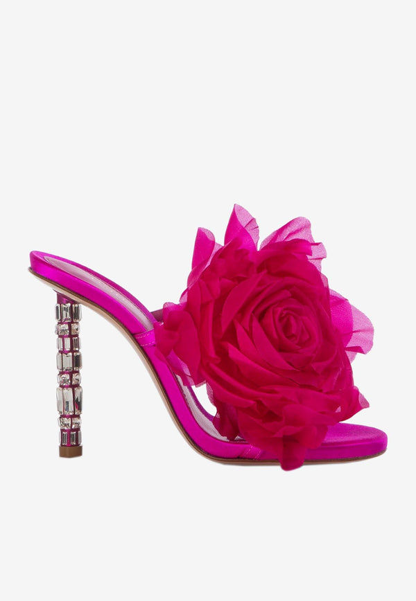 Le Silla Rose 110 Satin Sandals Pink 2466Z100G8PPSAT 533