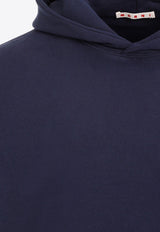 Logo-Embroidered Shirt-Sleeves Hooded Sweatshirt