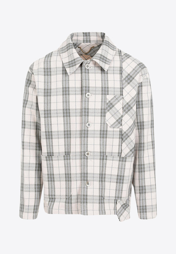 Deconstructed Checked Overshirt
