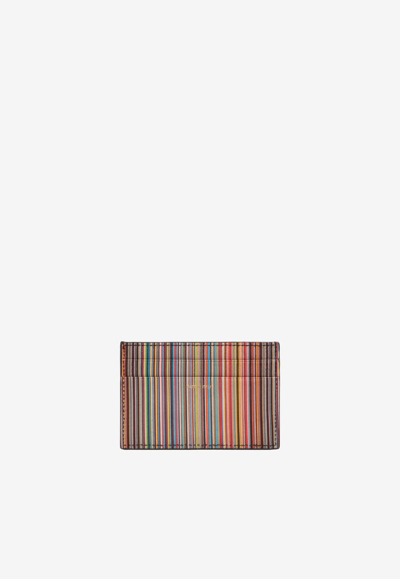 Paul Smith Leather Cardholder with Signature Stripe Details