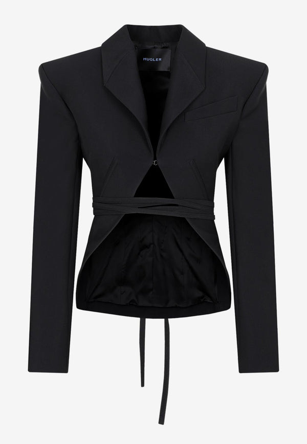 Mugler Sculpted Cropped Jacket 42478303740085 22S1VE0360182 1999 BLACK