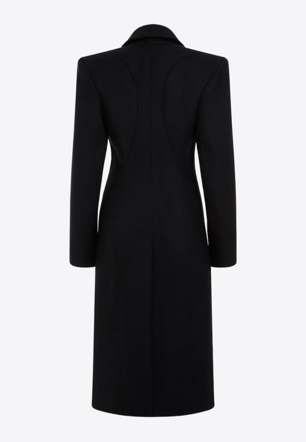 Long Wool Coat with Slits
