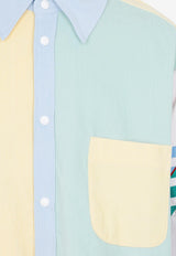 قميص علوي بخطوط متعددة الألوان مكون من 4 أشرطة