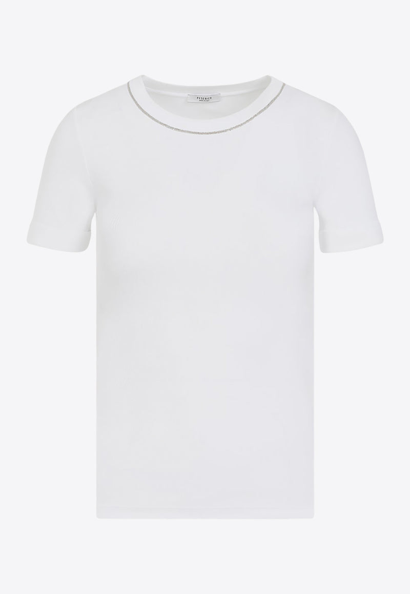 Short-Sleeved Rhinestones T-shirt