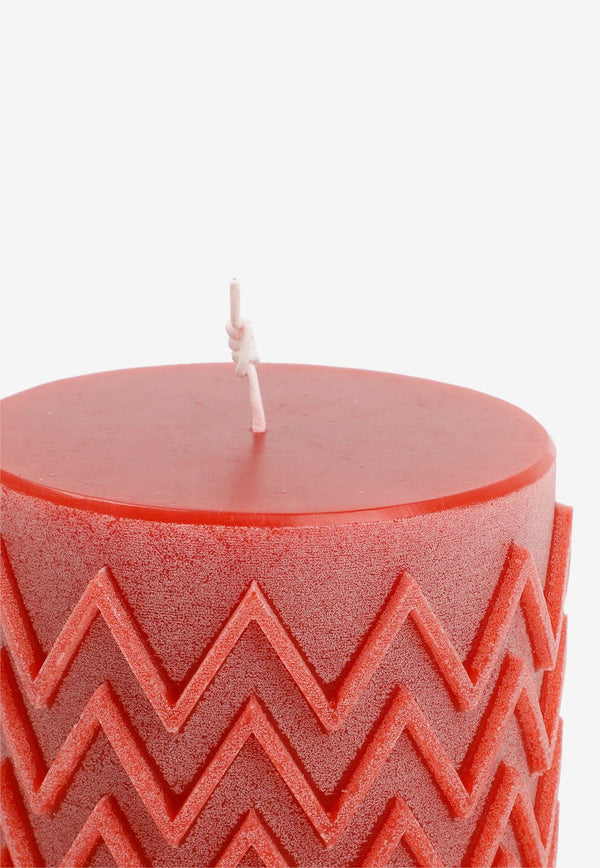 Missoni Home Chevron Embossed Candle  1K4OG99004 56 RED