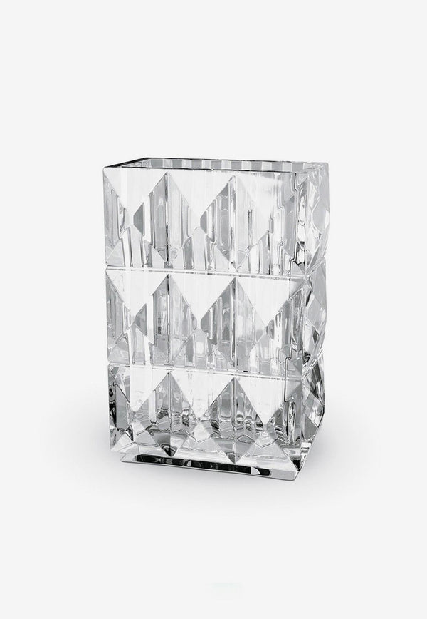 Baccarat Louxor Crystal Rectangular Vase 2609993 Transparent