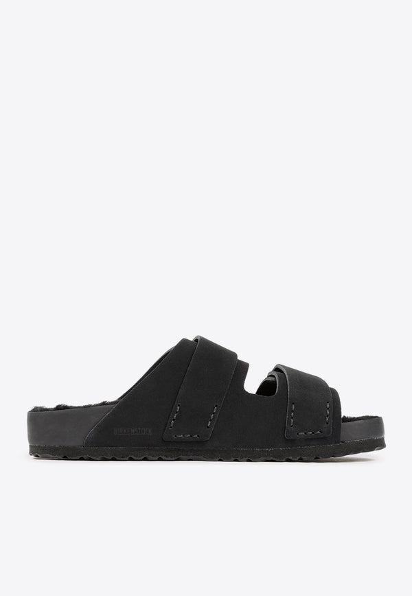Uji Double-Strap Suede Sandals