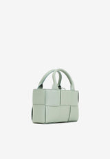 Bottega Veneta Arco Top Handle Bag in Intreccio Leather 729029VMAY3 3404 New Sauge