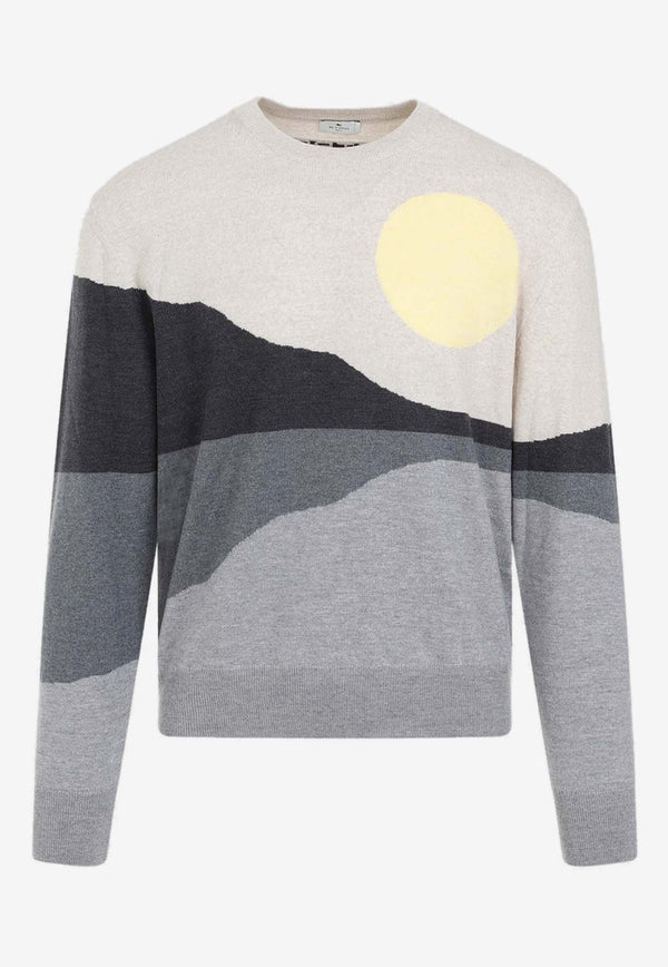 Graphic Jacquard Wool Sweater