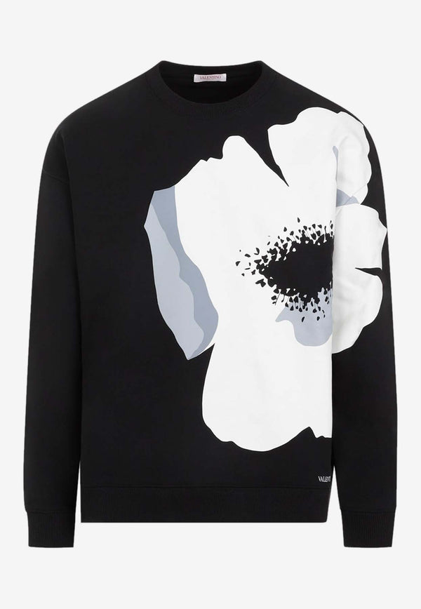 Floral-Print Pullover Sweatshirt