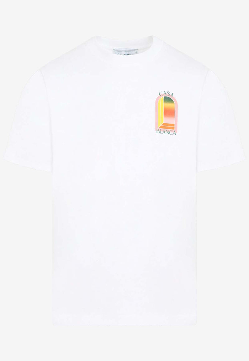 Gradient Arch Logo-Printed T-shirt