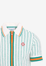 Striped Terry Polo T-shirt