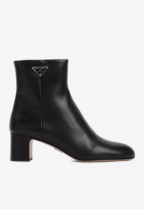 55 Ankle Boots in Brushed Calf Leather