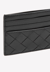 Bottega Veneta Intrecciato Leather Cardholder  635042.VCPP3 8425 BLACK GOLD
