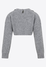 Alpaca Wool-Blend Cropped Sweater