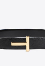 T-Logo Leather Belt