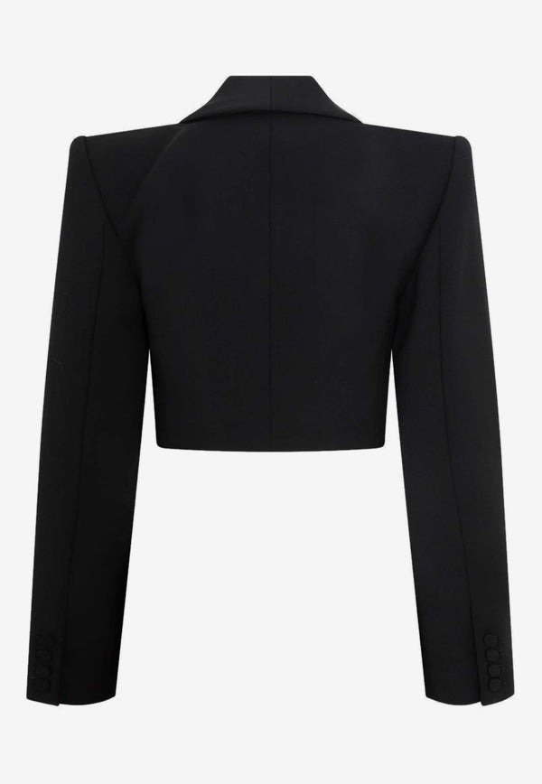 Crystal Butterfly Cropped Blazer