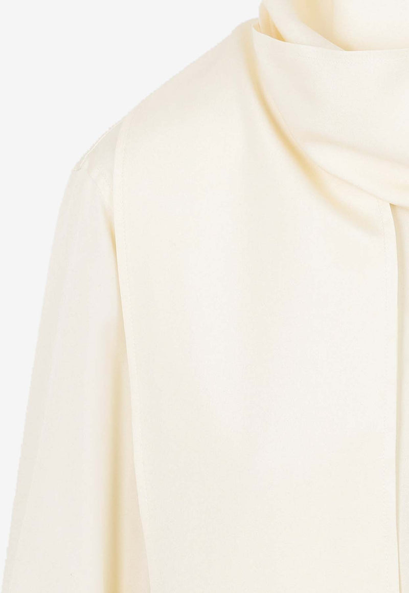 Long-Sleeved Silk Blouse