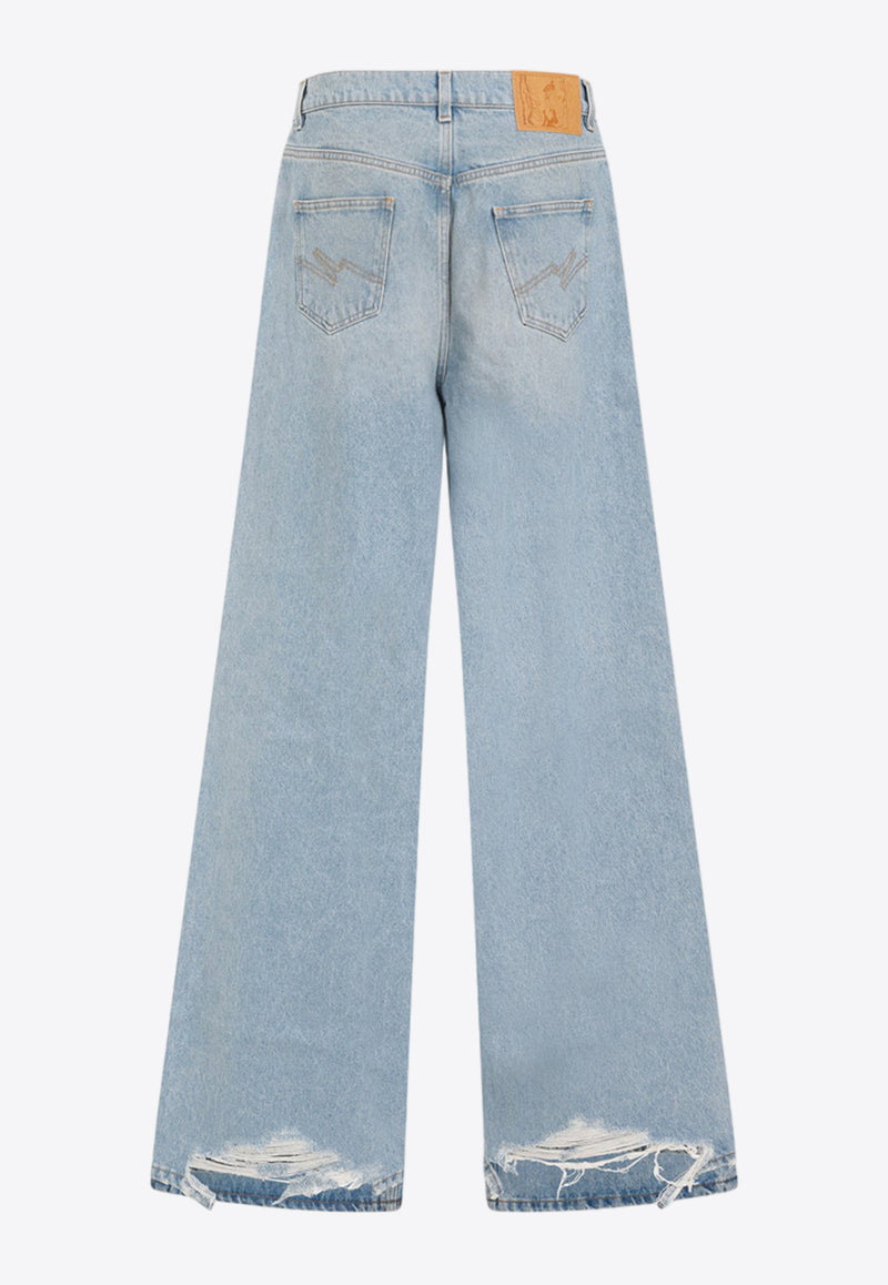 Extended Wide-Leg Jeans