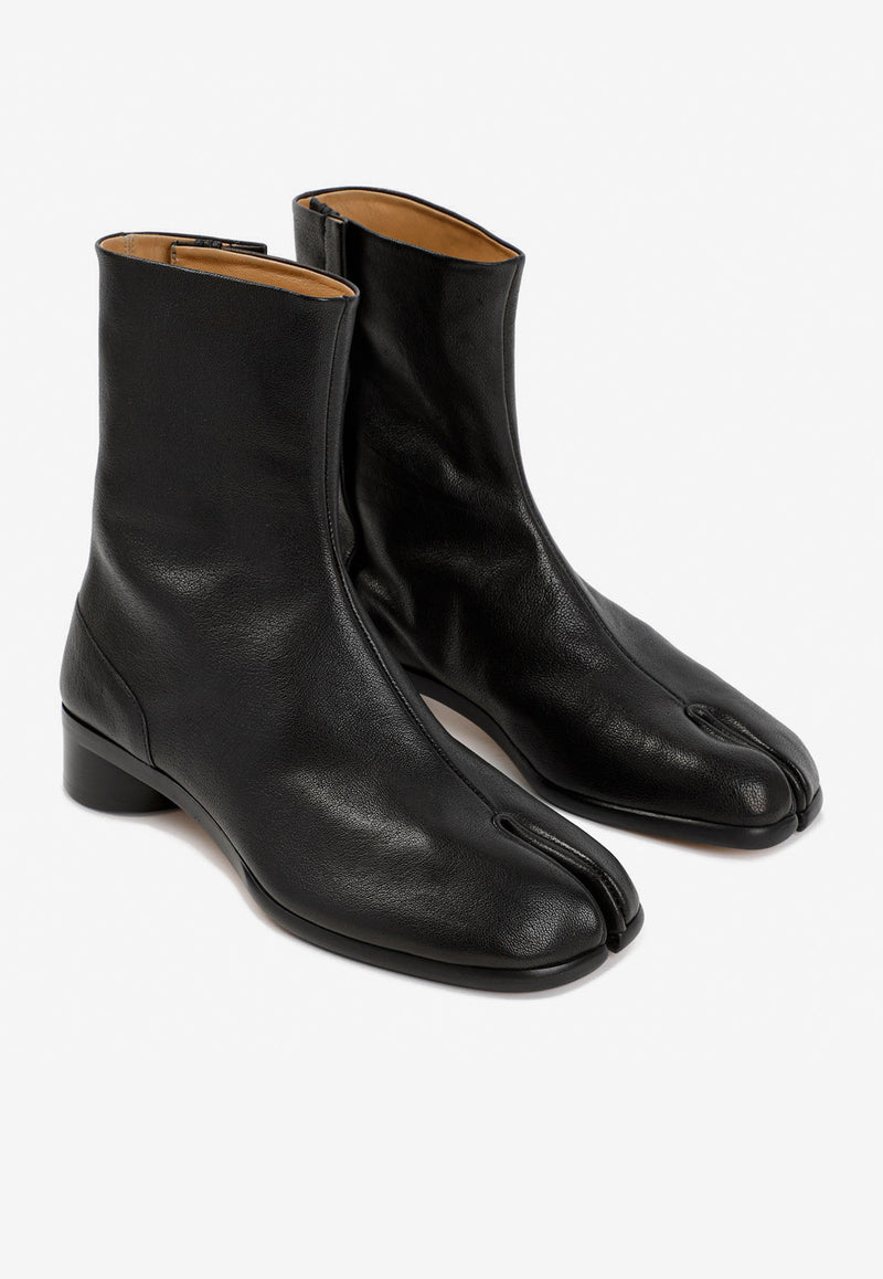 Maison Margiela Tabi Ankle Leather Boots 42352546447541 S57WU0153.PR058 T8013 BLACK