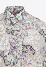 Floral Pattern Short-Sleeved Shirt