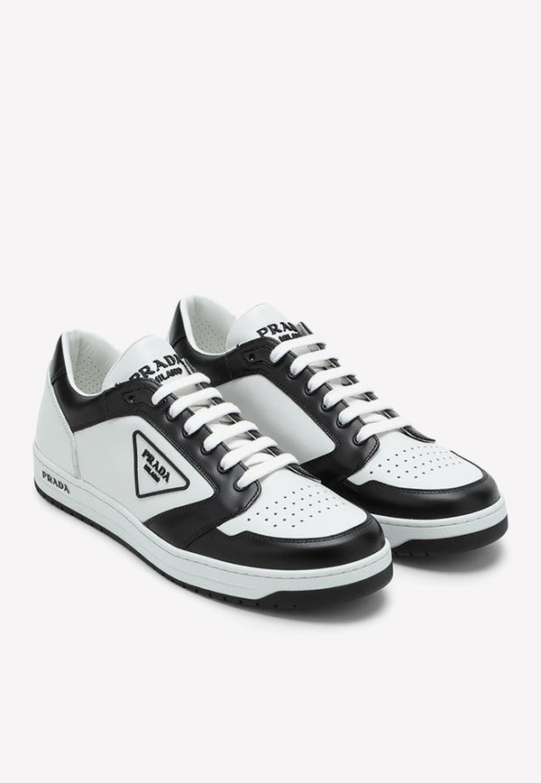 Prada Logo Low-Top Leather Sneakers Monochrome 2EE3630003LJ6/M