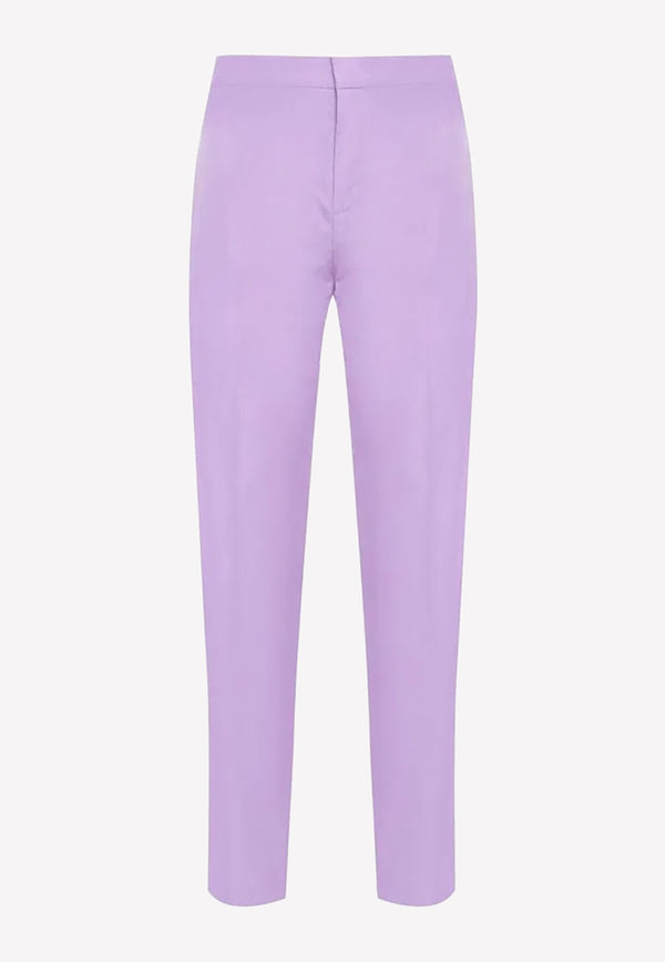 Emilio Pucci Cropped Slim Tailored Pants Lilac 2ERT15 2E662 432