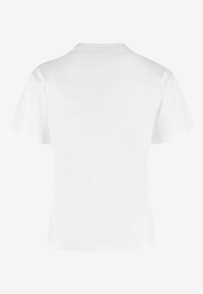 Emilio Pucci Logo Print Short-Sleeved T-shirt White 2ETP74 2E987 B03