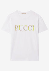 Emilio Pucci Africana Logo Print T-shirt White 2HTP73 2H985 B01